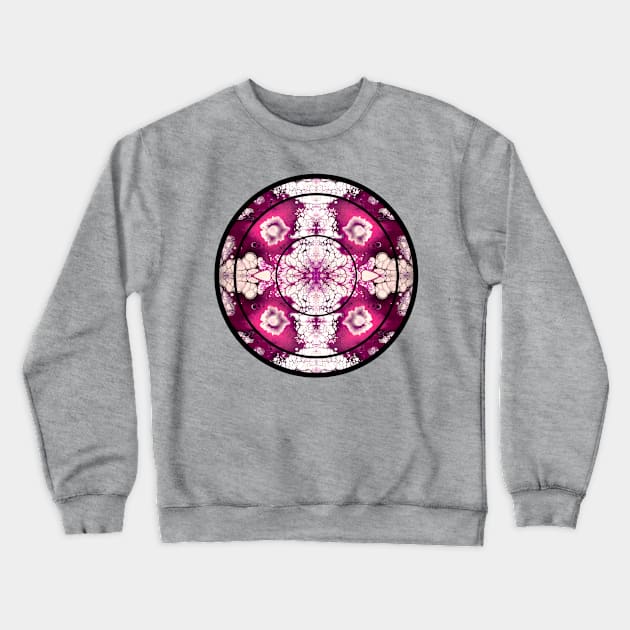 Pink/Maroon Paint Pour Pattern Crewneck Sweatshirt by Designs_by_KC